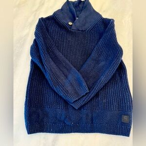 ZARA Kids Boys Navy Dark Blue Shawl Collar Sweater Pull -Over Top 5